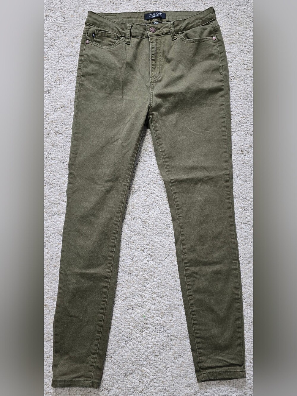 Judy Blue Olive Green Skinny Jeans Size 11/30 Style# JB88146